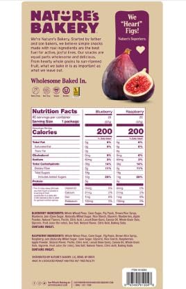 KD Chocolates Natures Bakery Fig Bar Variety Pack, 40 Count, 2 oz