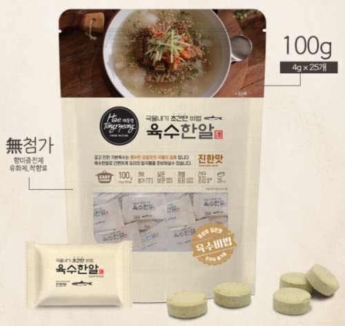 HAETONGRYEONG Freeze-Dried Deep Taste Coin Stock, 100g (4g x 25pcs), Korean Soup Base, Rich Flavor