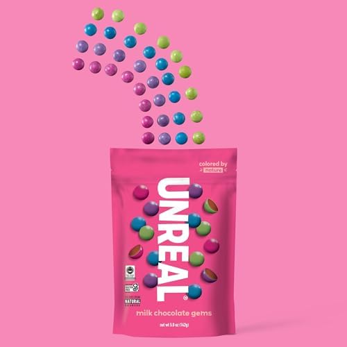 UNREAL Milk Chocolate Gems Family Size, 12 OZ
