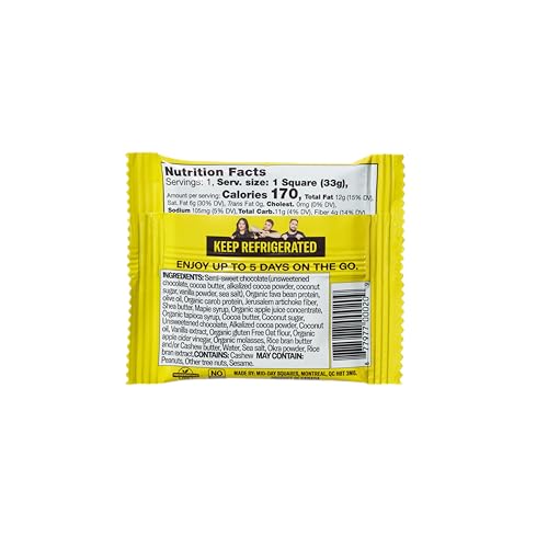 Mid-Day Squares, Chocolate Cookie Dough Bar, 1.16 Ounce