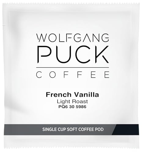 Wolfgang Puck Coffee, French Vanilla Coffee, 9.5 Gram Pods, 18 Count (Wgp016443)