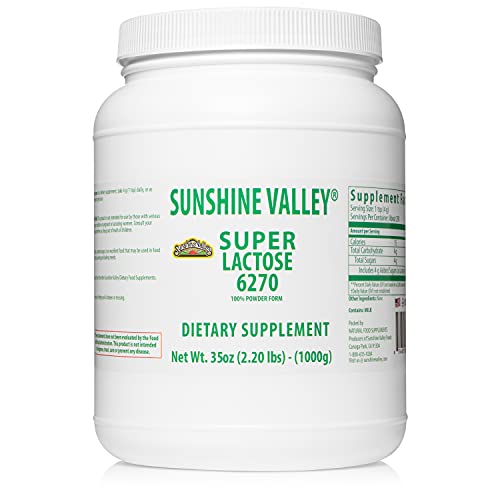 Sunshine Valley® Super Lactose Powder Sugar—Natural Food Stabilizer—Lactose Homebrew in malt-inspired Making—Low Carb Sugar Replacement—Healthy Sweeteners Cooking/Baking, Sugar Powder Filler 35 Ounce