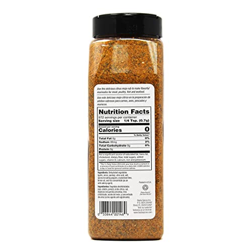 Badia Mojo Rub Citrus Blend, All-Purpose Grill Rub, 24 oz (Pack of 4)