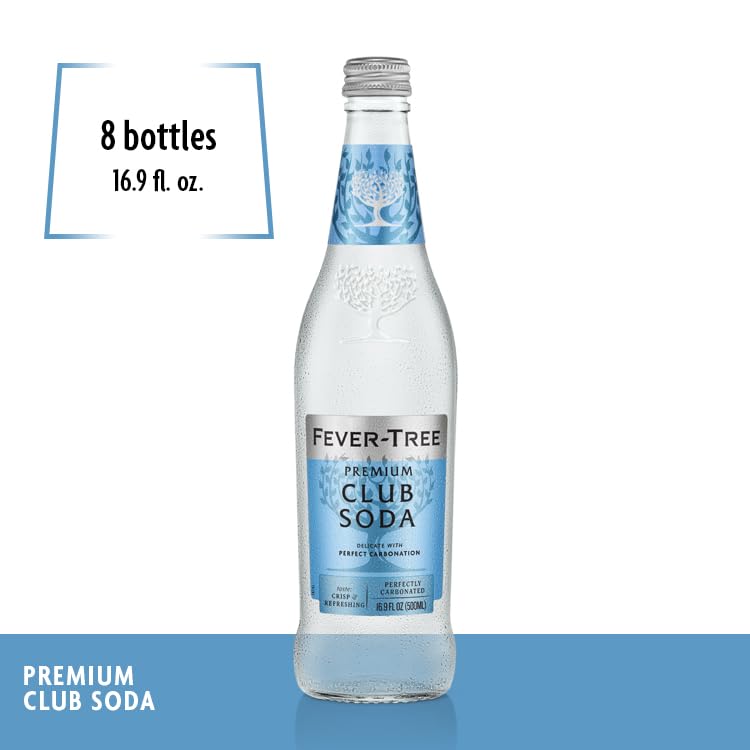 Fever Tree Club Soda - Premium Quality Mixer - Refreshing Beverage For Cocktails & Mocktails. Naturally Sourced Ingredients, No