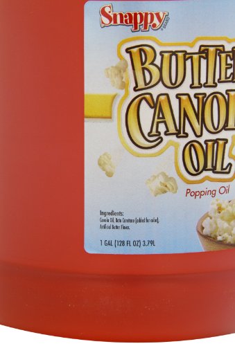 Snappy Popcorn 1 Gallon Snappy Buttery Canola Oil, 9 Pound