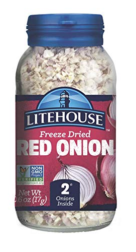 LITEHOUSE Freeze Dried Red Onion, Organic, Non-GMO, Gluten-Free, 0.6 Ounce (Pack of 6)