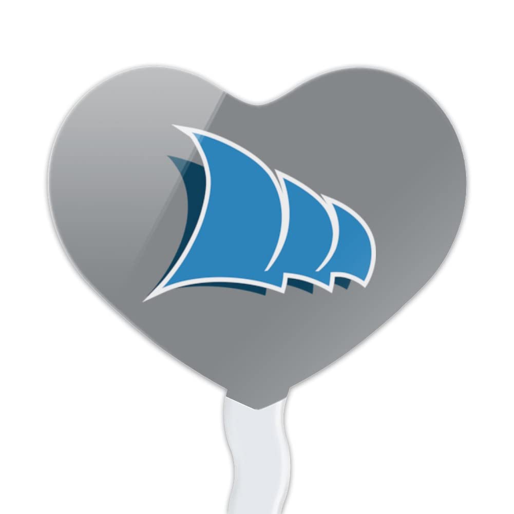 GRAPHICS & MORE Cupcake Picks Set of 6 - Heart Decoration Toppers - Acrylic - College of Coastal Georgia