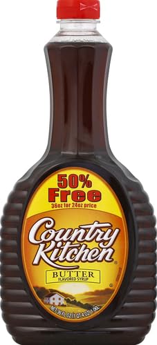 Country Kitchen Syrup, Butter Flavored, 36 oz (Pack of 3)