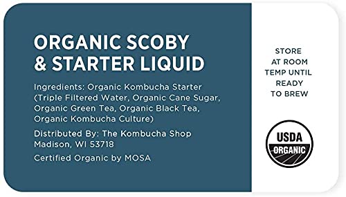 Organic Scoby Kombucha Starter Kit With Live Culture For Brewing Kombucha Tea - Urban Kitchen