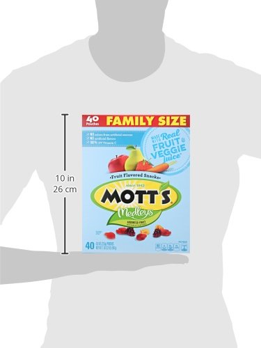 Motts Fruit Flavored Snacks, Assorted Fruit, Gluten Free Snack, Stocking Stuffers, Family Pack, 40 Ct, 32 Oz