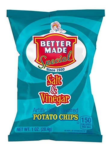 Better Made Special Potato Chips (Salt & Vinegar) - 50 Pack - 50 X 1 Oz. Bags - Crunchy, Individual Snacks Made From Fresh Potat