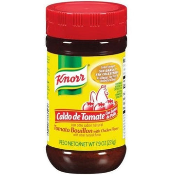 Knorr Hispanic Tomato with Chicken Flavor Bouillon, 7.9 Ounce Jar - 12 per case.