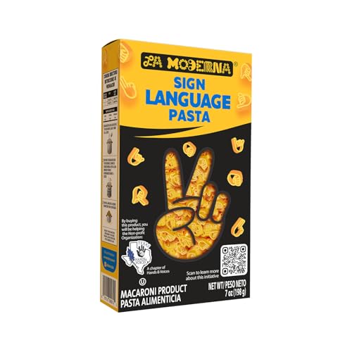 La Moderna, Sign Language, Pasta, En Alianza Con Texas Hands & Voices, Hecha Con Sémola De Trigo Durum, 7 Oz