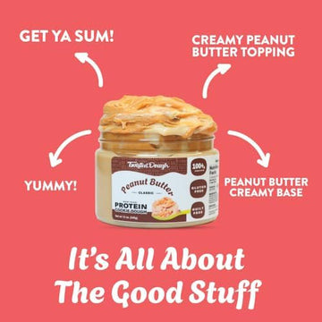 Twisted Dough - Peanut Butter Classic | Healthy Edible Dessert | 100 Grams Of Whey Protein | Protein Packed Cookie Dough | Glute