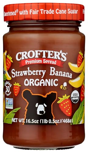 CROFTERS Organic Strawberry Banana Fruit Spread, 16.5 OZ
