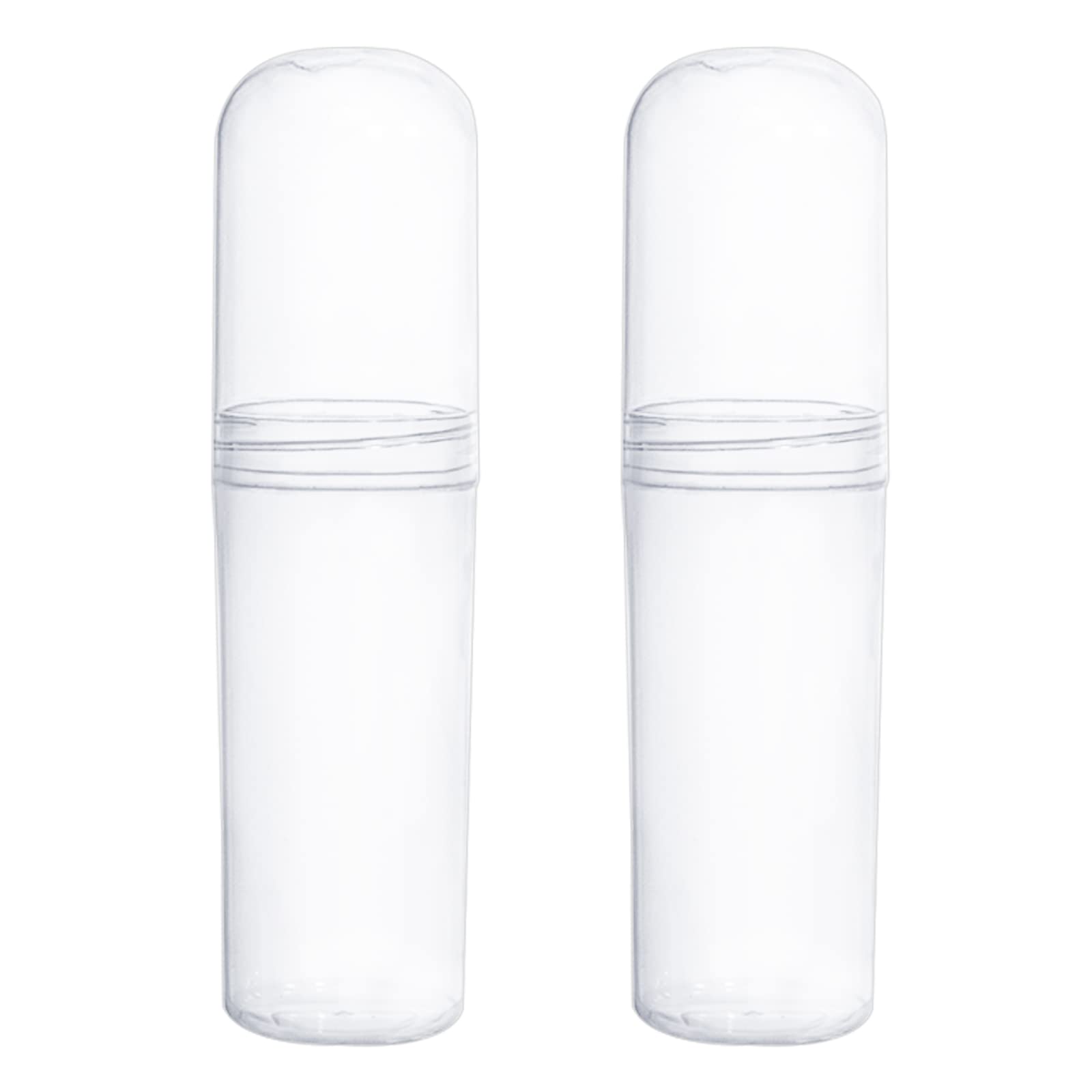 Yeeco Clear Toothbrush Case, 2 Packs Toothbrush Travel Case, Plastic Toothbrush Holder Travel, 7.92 Portable Toothbrush Case For