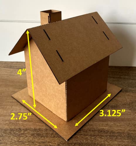 Gingerbread House Kit (Cardboard) - Pack Of 5 - Small Size - Designed & Made In The Usa - Christmas Holiday Craft For Home, Clas