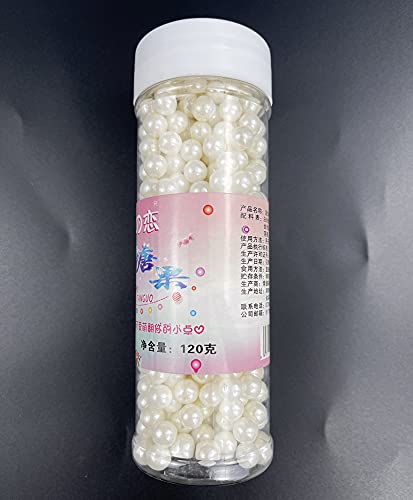 Sprinkles Pearl Sugar 7Mm Candy 120G/ 4.2Oz Baking Edible Cake Decorations Cupcake Toppers Cookie Decorating Ice Cream Toppings