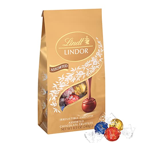 Lindt Lindor Assorted Chocolate Candy Truffles With Smooth, Melting Truffle Center, Chocolate For Holidays, 8.5 Oz. Bag (6 Pack)