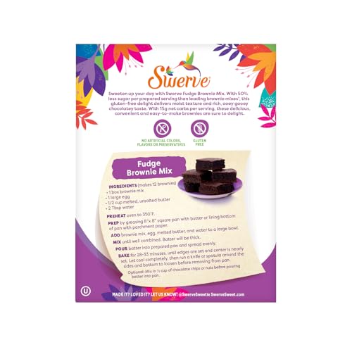 Swerve Fudge Brownie Baking Mix 11oz Pouch, 6-Pack