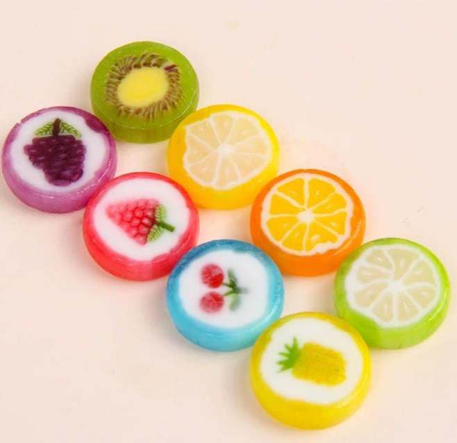 Fruit Slices Candy - Hard Candy Bulk 1 Lb Bag Of Individually Wrapped Small Candy Fruit Slices (Approx. 118 Pcs) Hard Candies As