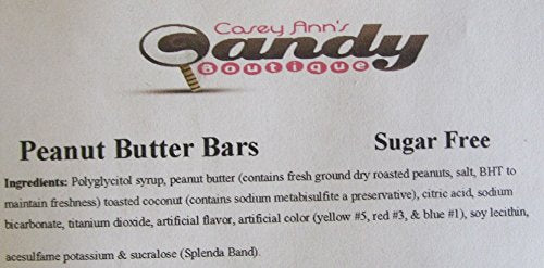 Casey Anns Candies Atkinsons Sugar Free Peanut Butter Bars, 2 Pound Bag