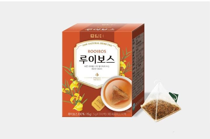Damtuh Rooibos Tea – Caffeine-Free Herbal Tea, 10 Tea Bags (1g each)