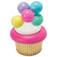 Pastel Balloon Cluster Cake Or Cupcake Topper Picks - Pack Of 6