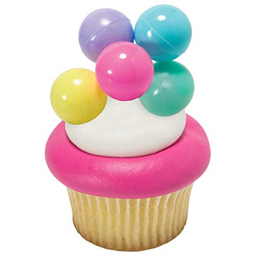 Pastel Balloon Cluster Cake Or Cupcake Topper Picks - Pack Of 6