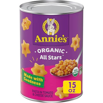 Annie's Organic All Stars, Canned Pasta in Tomato and Cheese Sauce, 15 oz