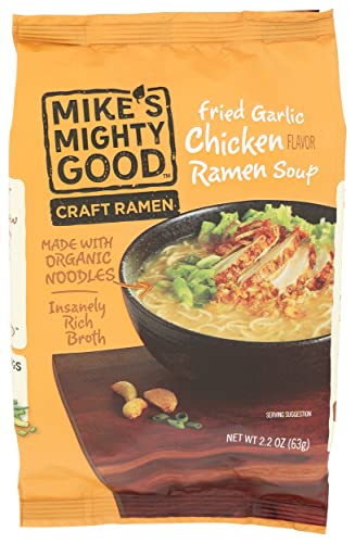 MIKES MIgHTY gOOD Organic Fried garlic chicken Ramen 2.2 OZ