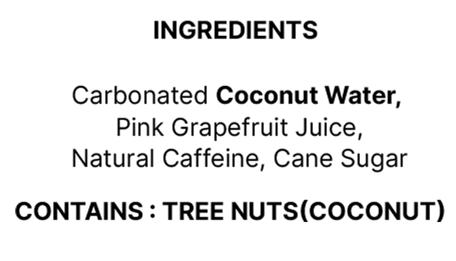 Flova Grapefruit Energy Drink, All Natural, Electrolytes And Minerals From Coconut Water, 4 Simple Easy To Pronounce Ingredients