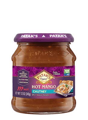 Patak's Chutney's Mix N Match Non GMO 12oz / Hot Mango Chutney, 1 Pack