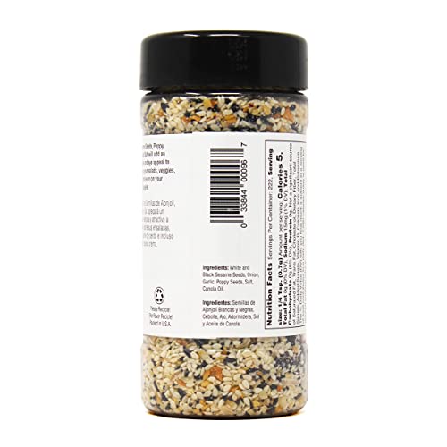 Badia Everything Bagel Seasoning Blend, 5.5 Oz - Sesame Seed, Poppy Seed, Garlic, Onion And Salt