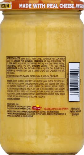 Tostitos Dip, Salsa Con Queso, Medium, 23Oz