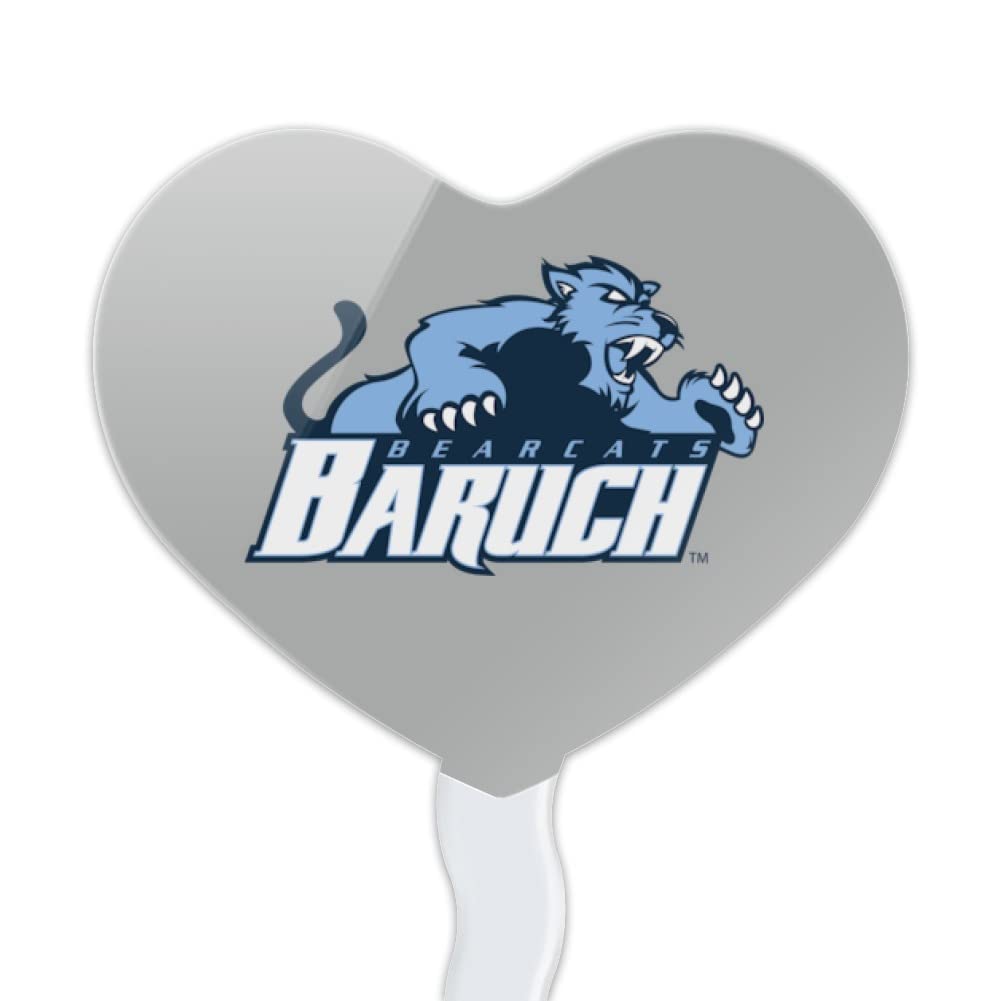 GRAPHICS & MORE Cupcake Picks Set of 6, Acrylic, Baruch College Heart Love Design