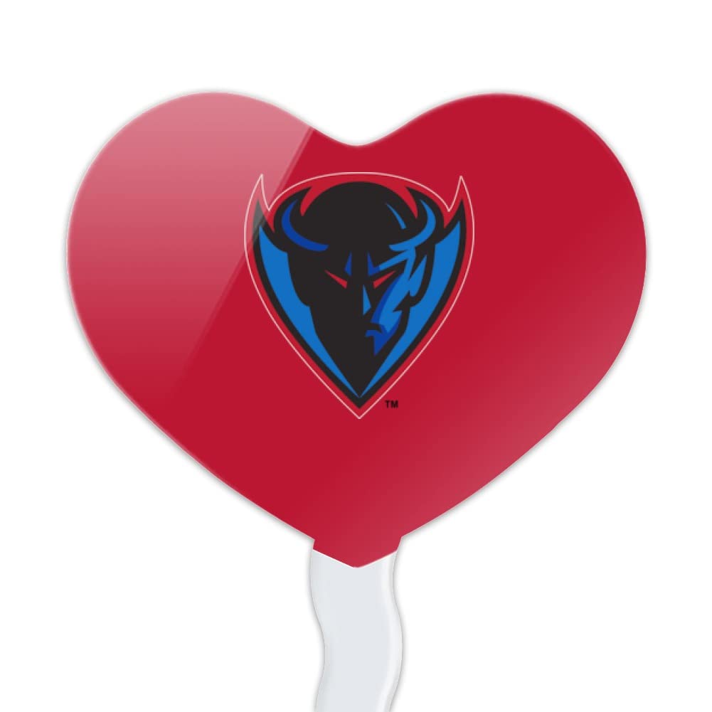 GRAPHICS & MORE Cupcake Picks Set of 6, Acrylic, DePaul University, Heart Love Design, One Size