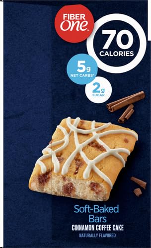 Fiber One 70 Calorie Soft-Baked Bars, Cinnamon Coffee Cake, Value Pack, 12 Bars, 10.6 oz