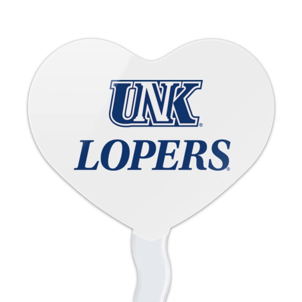 GRAPHICS & MORE Cupcake Picks Set of 6, Acrylic, University of Nebraska at Kearney Heart Love Design