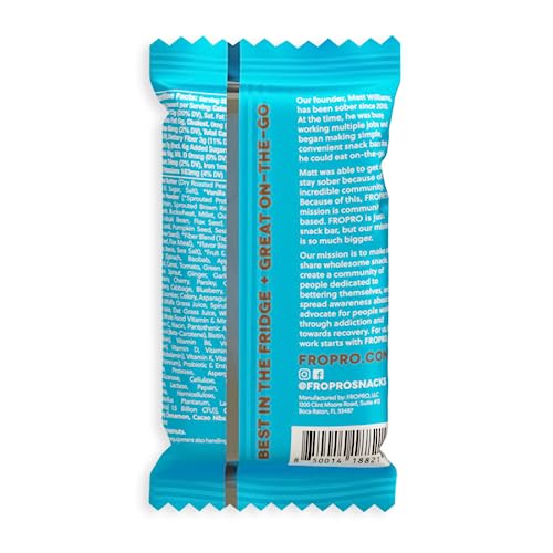 FRO PRO Plant Protein Snack Bars - Gluten, Dairy & Soy Free, High Protein, 24 Count, Chocolate Chip