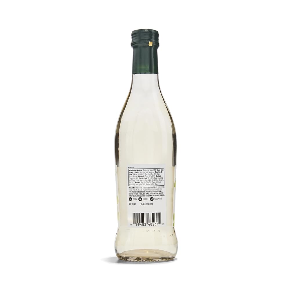 365 by Whole Foods Market White Wine Vinegar, 16.9 fl oz - Versatile Culinary Ingredient for Dressings and Marinades