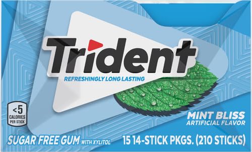 Trident Mint Bliss Bubble Gum, 1 Pound