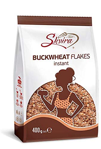 Skvira Buckwheat Flakes Instant GMO Free No Added Sugar 400g (6 Pack)