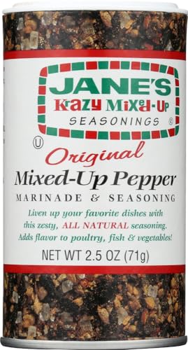 Jane's Original Krazy Mixed-Up Pepper, 2.5 oz - Flavorful Spice Blend for Cooking & Seasoning, JANES JUNGLE KITCHEN