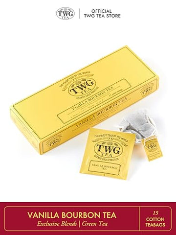 TWG Tea | Vanilla spirit-inspired flavor Tea | Rooibos Tea | Vanilla | 15 Hand Sewn Cotton Tea Bags | Gift Set