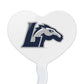 GRAPHICS & MORE Cupcake Picks Set of 6, Heart Decoration, Acrylic, Longwood University, One Size, Model CUPCAKE.HEART.CLCLWC.Z007625