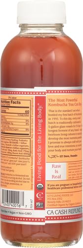 SYNERGY The Real Kombucha - Strawberry Serenity - 16 fl oz Bottle - Raw Probiotic Drink for Gut Health and Immune Support