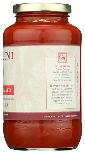 GINO ANGELINI Pasta Sauce - MARINARA, Classic Tomato Sauce, 24 Ounce, Pack of 2