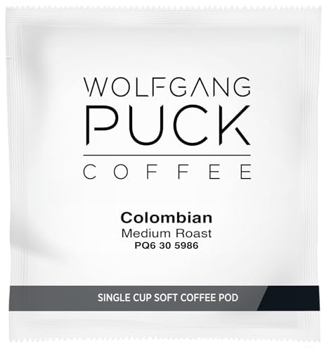 Wolfgang Puck Coffee Soft Pods, Colombian, Organic Fair Trade, 18 Count (Pack Of 6)