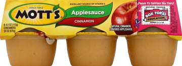 Motts Cinnamon Applesauce, 4 oz cups, 6 count